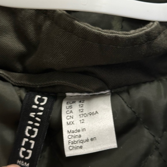 DONATED 🛑 H&M Army Green Utility Mid-Length Jacket - Picture 3 of 4